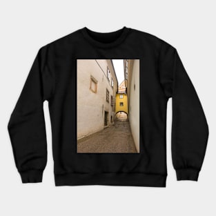 Historic Street in Skofja Loka, Slovenia Crewneck Sweatshirt